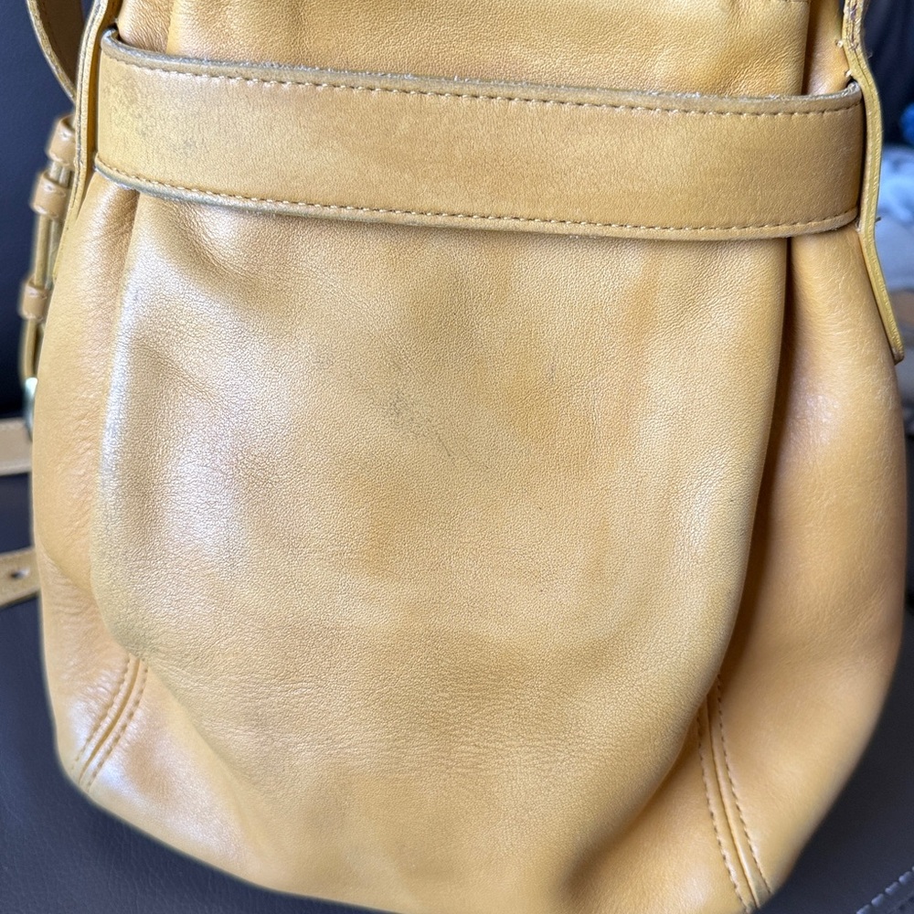 Vintage Coach SoHo Belted Pouch Bag Style # 4156 Yellow - Picture 13 of 16
